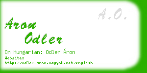 aron odler business card